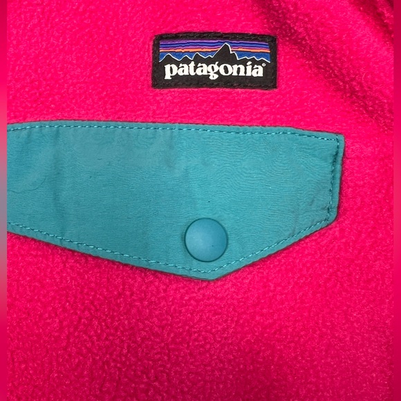 Womens  Patagonia Synchilla Snap-T Fleece Pullover Sweater Size Medium Hot Pink - Picture 5 of 6